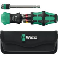 Wera Kraftform Kompakt 25 RA-R con bolsa, Conjuntos de bits negro/Verde