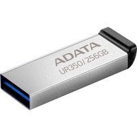 ADATA UR350 unidad flash USB 256 GB USB tipo A 3.2 Gen 1 (3.1 Gen 1) Negro, Plata, Lápiz USB níquel/Negro, 256 GB, USB tipo A, 3.2 Gen 1 (3.1 Gen 1), 100 MB/s, Sin tapa, Negro, Plata