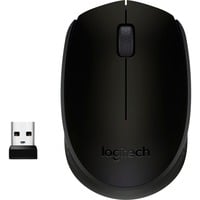 Logitech B170 Ratones, Ratón negro, Ambidextro, Óptico, RF inalámbrico, Gris