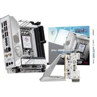 MSI MPG Z890I EDGE TI WIFI placa base Intel Z890 LGA 1851 (Socket V1) mini ITX blanco/Plateado, Intel, LGA 1851 (Socket V1), Intel Core Ultra (Series 2), Intel LGA1851, 128 GB, DDR5-SDRAM