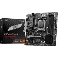 MSI PRO B650M-P placa base AMD B650 Zócalo AM5 micro ATX negro, AMD, Zócalo AM5, AMD Ryzen 7000 Series, Zócalo AM5, DDR5-SDRAM, 192 GB