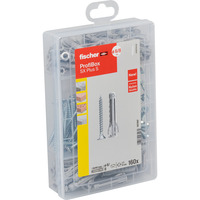 fischer Profi-Box Spreizdübel SX Plus + Tornillo, Pasador gris claro