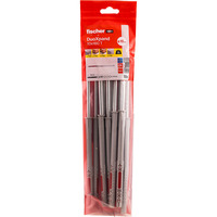 fischer Taco de vástago largo DuoXpand 10x160 T, Pasador gris claro/Rojo