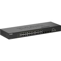 D-Link DGS-1530-28/E switch Gestionado L2 Gigabit Ethernet (10/100/1000) Negro, Interruptor/Conmutador negro, Gestionado, L2, Gigabit Ethernet (10/100/1000), Bidireccional completo (Full duplex), Montaje en rack
