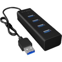 ICY BOX IB-HUB1409-U3 USB 3.2 Gen 1 (3.1 Gen 1) Type-A 5000 Mbit/s Negro, Hub USB USB 3.2 Gen 1 (3.1 Gen 1) Type-A, USB 3.2 Gen 1 (3.1 Gen 1) Type-A, 5000 Mbit/s, Negro, Aluminio, 0,4 m