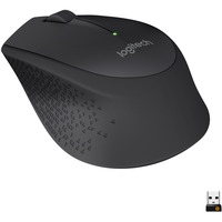 Logitech M280 Ratones, Ratón negro, mano derecha, Óptico, RF inalámbrico, 1000 DPI, Negro