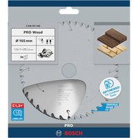 Bosch 2 608 837 686 hoja de sierra circular 16,5 cm 1 pieza(s) Madera, 16,5 cm, 2 cm, 9500 RPM, 1,5 mm, ATB (Biselado alterno)
