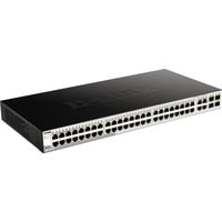 D-Link DGS-1210-48 switch Gestionado L2 Gigabit Ethernet (10/100/1000) 1U Negro, Interruptor/Conmutador plateado/Negro, Gestionado, L2, Gigabit Ethernet (10/100/1000), Bidireccional completo (Full duplex), Montaje en rack, 1U