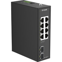 D-Link DIS-100G-10 switch No administrado L2 Gigabit Ethernet (10/100/1000) DIN rail Negro, Interruptor/Conmutador No administrado, L2, Gigabit Ethernet (10/100/1000), DIN rail