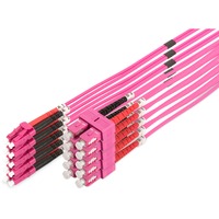 Digitus Cable de parche de fibra óptica, dúplex, conector LC > SC, multimodo OM4 violeta claro