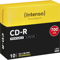 Intenso CD-R 700MB 10 pieza(s), CDs vírgenes 52x, CD-R, 120 mm, 700 MB, Caja de cd, 10 pieza(s)