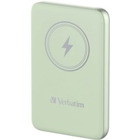 Verbatim Charge 'n' Go Polímero de litio 10000 mAh Cargador inalámbrico Verde, Banco de potencia verde claro, 10000 mAh, Polímero de litio, Quick Charge 3.0, Cargador inalámbrico, Verde