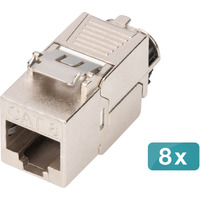 Digitus DN-93816-8, Módulo Keystone plateado