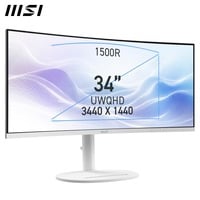 MSI Modern MD342CQPWDE pantalla para PC 86,4 cm (34") 3440 x 1440 Pixeles UltraWide Quad HD LCD Blanco, Monitor LED blanco, 86,4 cm (34"), 3440 x 1440 Pixeles, UltraWide Quad HD, LCD, 4 ms, Blanco