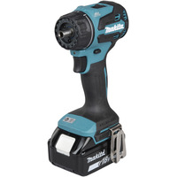 Makita Taladro atornillador a batería con sistema de cabezal intercambiable DDF491RTJ, 18 Voltios, Taladro/destornillador azul/Negro