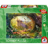 Schmidt Spiele Castillo de cuentos de hadas y magia del bosque, Puzzle 