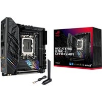 ASUS ROG STRIX B760-I GAMING WIFI Intel B760 LGA 1700 mini ITX, Placa base negro, Intel, LGA 1700, Intel® Celeron®, Intel® Core™ i3, Intel® Core™ i5, Intel® Core™ i7, Intel® Core™ i9,..., LGA 1700, DDR5-SDRAM, 64 GB