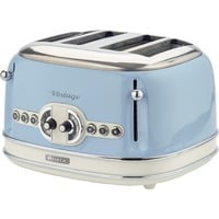Ariete 0156/05 6 4 rebanada(s) 1600 W Azul claro, Tostadora celeste, 4 rebanada(s), Azul claro, Metal, Botones, Giratorio, 1600 W, 290 mm