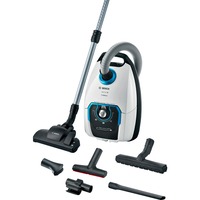 Bosch Serie 8 BGB75XSIL aspiradora 5 L Aspiradora de tambor Secar 650 W Bolsa para el polvo, Aspiradora de suelo blanco, 650 W, Aspiradora de tambor, Secar, Bolsa para el polvo, 5 L, Filtro higiénico