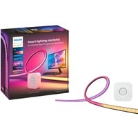 Philips Hue Hue Play Gradient Lightstrip para PC, Tira de LED negro/blanco, Philips Hue Play Gradient Lightstrip para PC, Tira de luz inteligente, Bluetooth/Zigbee, Negro, Blanco, LED, Silicona, Bombilla(s) no reemplazable(s)