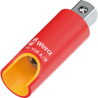 Wera 781 VDE A/B - Conector 1/4", Adaptador de tuerca spinner rojo