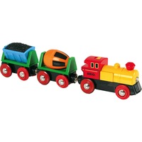 BRIO 33319 Tren de mercancias con luz, Vehículo de juguete Niño/niña, 3 año(s), AAA, Multicolor