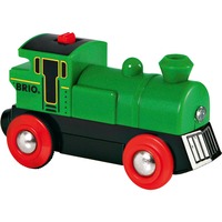 BRIO 33595 Locomotora verde a pilas, Vehículo de juguete verde, Niño/niña, 3 año(s), Operado remotamente, AAA, Negro, Verde, Rojo