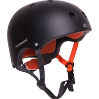 HUDORA 84104 casco de protección para deporte Skateboarding Negro, Naranja Casco abierto negro, Casco abierto, Construcción robusta con calota dura, Negro, Naranja