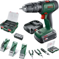 Bosch Universal Impact 18V 1450 RPM Sin llave 1,3 kg Verde, Taladro/destornillador verde/Negro, Taladro de pistola, Sin llave, Verde, 1 cm, 1450 RPM, 3 cm