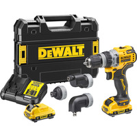 DEWALT Atornillador inalámbrico DCD703L2T, 12Volt, Taladro/destornillador amarillo/Negro