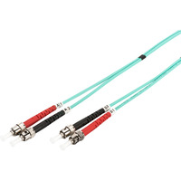 Digitus Cable de parche LWL, dúplex, conector ST > ST, multimodo OM3 turquesa