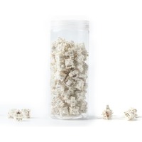Keychron Gateron G Pro 3.0 Juego de interruptores blancos, Interruptor de botón blanco/Transparente
