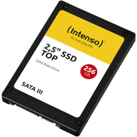 Intenso Top 2.5" 256 GB Serial ATA III MLC, Unidad de estado sólido negro, 256 GB, 2.5", 520 MB/s, 6 Gbit/s, A granel