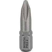 Bosch Punta de atornillar extra dura, Bit 100 pieza(s), Phillips, PH 2, Acero, 25 mm, 25,4 / 4 mm (1 / 4")