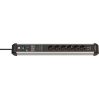 Brennenstuhl Regleta Premium-Protect-Line de 6 tomas negro/Aluminio