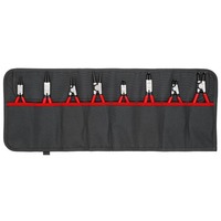 KNIPEX Juego de alicates para anillos de seguridad, Set de pinzas rojo/Negro