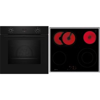 Neff B1CCC0AK3 + T16SBN1L0 sets de electrodoméstico de cocina Cerámico Horno eléctrico, Juego para horno negro/Acero fino, Cerámico, 4 zona(s), Vidrio y cerámica, Negro, Tocar, 58,3 cm