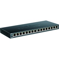 D-Link DGS-1016S No administrado Gigabit Ethernet (10/100/1000) Negro, Interruptor/Conmutador No administrado, Gigabit Ethernet (10/100/1000), Bidireccional completo (Full duplex)
