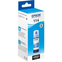 Epson 114 EcoTank Cyan ink bottle, Tinta Cian, Epson, ET-8500 ET-8600, Rendimiento estándar, 70 ml, Inyección de tinta