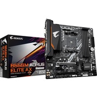 GIGABYTE B550M AORUS ELITE AX Placa base - Procesadores AMD Ryzen 5000, VRM de 5+3 fases, hasta 4733 MHz DDR4, 1xPCIe 4.0 + 1xPCIe 3.0 M.2, Wi-Fi 6E, LAN 1GbE, USB 3.2 Gen 1 VRM de 5+3 fases, hasta 4733 MHz DDR4, 1xPCIe 4.0 + 1xPCIe 3.0 M.2, Wi-Fi 6E, LAN 1GbE, USB 3.2 Gen 1, AMD, Zócalo AM4, AMD Ryzen 3000 Series, AMD Ryzen 4000 Series, AMD Ryzen 5000 Series, Zócalo AM4, DDR4-SDRAM, 128 GB