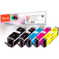 Peach PI100-187 cartucho de tinta 5 pieza(s) Compatible Alto rendimiento (XL) Negro, Cian, Magenta, Foto negro, Amarillo Alto rendimiento (XL), Negro, Cian, Magenta, Foto negro, Amarillo, 22 ml, 11 ml, 5 pieza(s), 515 páginas