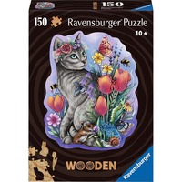 Ravensburger Rompecabezas de madera Gato de primavera, Puzzle 