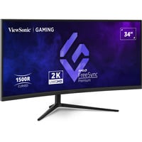 ViewSonic VX3418C-2K pantalla para PC 86,4 cm (34") 3440 x 1440 Pixeles UltraWide Quad HD Negro, Monitor de gaming negro, 86,4 cm (34"), 3440 x 1440 Pixeles, UltraWide Quad HD, Negro