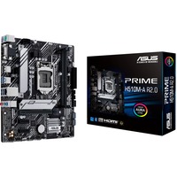 ASUS PRIME H510M-A R2.0 Intel H510 LGA 1200 (Socket H5) micro ATX, Placa base negro/Plateado, Intel, LGA 1200 (Socket H5), Intel® Celeron®, Intel® Pentium® Gold, Intel® Core™ i3, Intel® Core™ i5, Intel® Core™..., LGA 1200 (Socket H5), DDR4-SDRAM, 64 GB