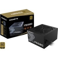 GIGABYTE GP-P650G unidad de fuente de alimentación 650 W 20+4 pin ATX ATX Negro, Fuente de alimentación de PC 650 W, 100 - 240 V, 12 - 6 A, 12 A, 6 A, Activo