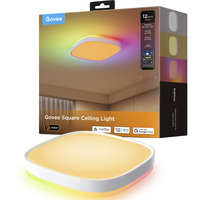 Govee 30cm RGBWW + RGBIC Lámpara de Techo Inteligente Cuadrada, Luz de LED 