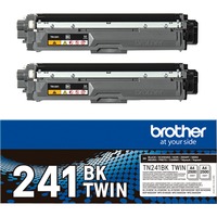 Brother TN-241BKTWIN cartucho de tóner 2 pieza(s) Original Negro 2500 páginas, Negro, 2 pieza(s)