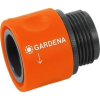 GARDENA Conector rosca 26,5 mm (G 3/4") , Pieza de manguera naranja/Gris, 2917-26 