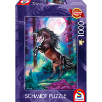 Schmidt Spiele Unicornio bajo luna llena, Puzzle 