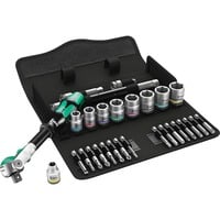 Wera 8100 SB 9 Juego de carraca Zyklop Speed, en pulgadas, 3/8", Kit de herramientas negro/Verde